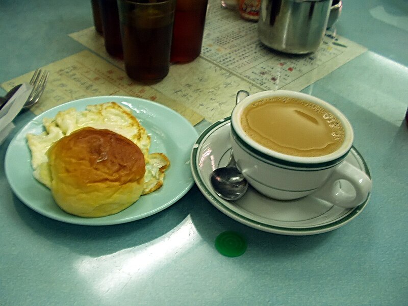 File:Typical breakfast of Cha Chaan Teng with Hong Kong style Milk Tea.JPG